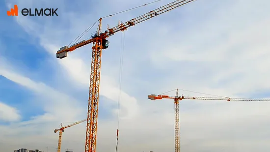 Elmak Maxi Capacità 6 Ton Jib 55 m Jib Topkit Gru a torre per Emk5516